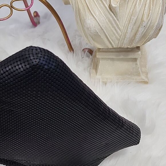 Whiting and Davis Black Mesh Body Chunky Chain Shoulder Bag - Picture 12 of 16